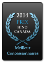 2014 PRIX  HINO CANADA   Meilleur Concessionnaires Meilleur Concessionnaires